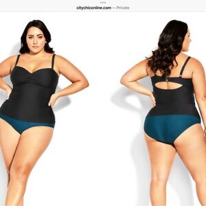 NEWT City Chic Black TANKINI Swimwear